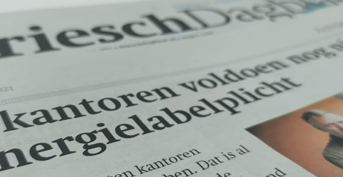 Interview Friesch Dagblad: ”Kantoren hebben regelmatig in de zomer de airco en de verwarming tegelijk aan”
